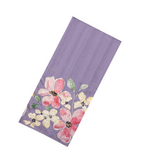 Lilac Printed Art Dupion Saree With Floral Motifs-BL6158