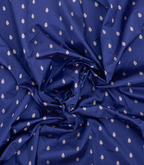 Indigo Woven Art Silk Saree With Thread Buttas-BL6168