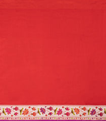 Pink Handloom Banarasi Silk Saree With Floral Buttas & Meena Borde-BE1762