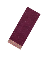 Dark Maroon Pure Chiffon Silk Saree With Printed Floral Motifs-PS0865