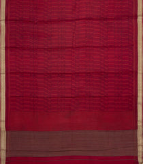 Crimson Printed Pure Georgette Silk Saree With Floral Motifs-PS0876