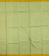 Cardamom Green Printed Pure Silk Saree With Floral Motifs-PS0854
