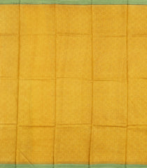 Mustard Printed Pure Silk Saree With Floral Motifs-PS0848