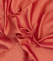 Red Handloom Korvai Kanchipuram Silk Saree With Zari Stripe Motifs-KA16137