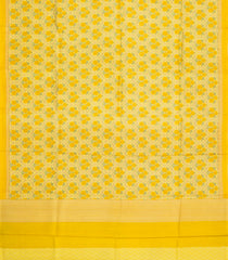 Yellow Printed Pure Silk Saree With Floral Motifs-PS0840