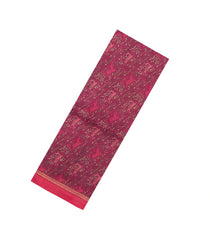 Magenta Printed Pure Silk Saree With Animal Motifs-PS0841