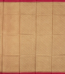 Beige Printed Pure Silk Saree With Houndstooth Motifs-PS0855