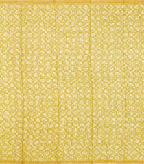 Light Yellow Printed Pure Silk Saree With Floral Motifs-PS0849