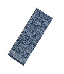 Dark Grey Printed Pure Silk Saree With Floral Motifs-PS0843