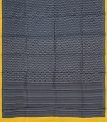 Dark Grey Printed Pure Silk Saree With Floral Motifs-PS0844