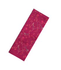 Magenta Printed Pure Silk Saree With Bird Motifs-PS0853