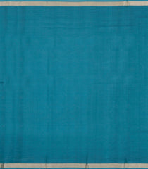 Cyan Handloom Pure Silk Saree With Printed Bird Motifs-PS0863