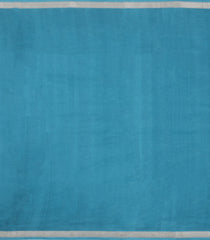 Cyan Handloom Pure Silk Saree With Printed Bird Motifs-PS0861