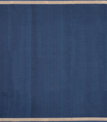 Navy Blue Handloom Pure Silk Saree With Printed Bird Motifs-PS0864