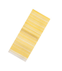 Yellow Woven Pure Organza Silk Saree With Stripes-KS1065