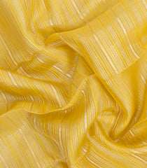 Yellow Woven Pure Organza Silk Saree With Stripes-KS1065
