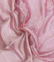 Baby Pink Woven Pure Organza Silk Saree With Stripes-KS1121