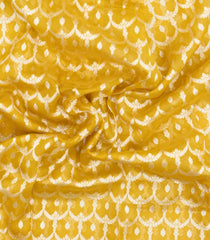 Yellow Woven Pure Organza Silk Saree With Floral Zari Motifs-KS1070
