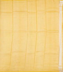 Yellow Woven Pure Organza Silk Saree With Floral Zari Motifs-KS1070