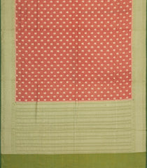 Peach Woven Blended Tissue Silk Saree With Contrast Border-BL6179