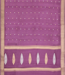 Lilac Woven Pure Organza Silk Saree With Zari Buttas-KS1111