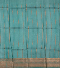 Cyan Woven Pure Organza Silk Saree With Floral Zari Motifs-KS1116