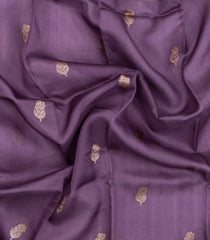 Lilac Woven Pure Organza Silk Saree With Floral Zari Buttas-KS1097
