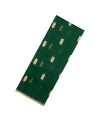 Dark Green Woven Pure Organza Silk Saree With Zari Buttas-KS1099
