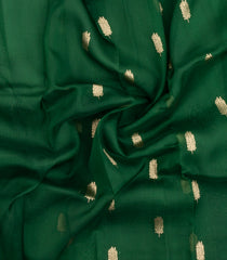 Dark Green Woven Pure Organza Silk Saree With Zari Buttas-KS1099
