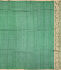 Dark Green Woven Pure Organza Silk Saree With Zari Buttas-KS1099