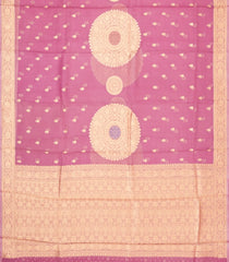 Dusty Pink Woven Pure Banarasi Organza Silk Saree With Floral Buttas-KS1162