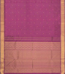 Magenta Handloom Kanchipuram Silk Saree With Vairaoosi Stripes & Buttas-KA16631