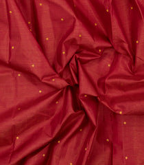 Crimson Handloom Kanchipuram Silk Saree With Vairaoosi Stripes & Buttas-KA16630