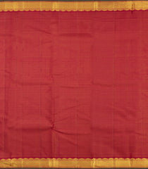 Crimson Handloom Kanchipuram Silk Saree With Vairaoosi Stripes & Buttas-KA16630