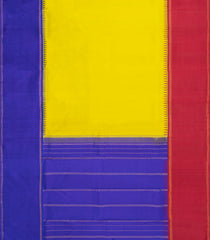 Lime Green Handloom Korvai Kanchipuram Silk Saree With Ganga Jamuna Border-KA16639