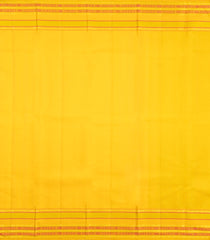 Turquoise Handloom Korvai Kanchipuram Silk Saree With Checks & Mustard Border-KA16635