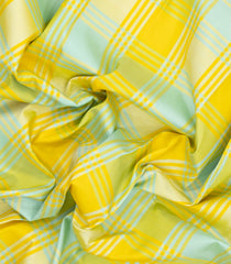 Lime Green Handloom Korvai Kanchipuram Silk Saree With Multicolour Border-KA16624
