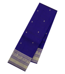 Dark Blue Handloom Kanchipuram Silk Saree With Zari Buttas -KA16638