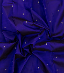 Dark Blue Handloom Kanchipuram Silk Saree With Zari Buttas -KA16638