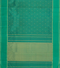 Sea Green Handloom Kanchipuram Silk Saree With Zari Checks & Buttas-KA16629