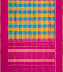 Multi Colour Handloom Korvai Kanchipuram Silk Saree With Checks-KA16559
