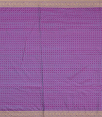 Magenta Printed Silk Saree With Paisley Motifs & Contrast Border-PS0970