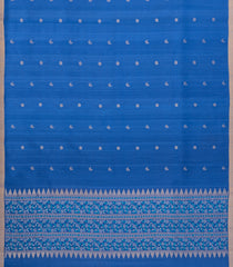 Blue Handloom Soft Tussar Silk Saree With Buttas-TU3850