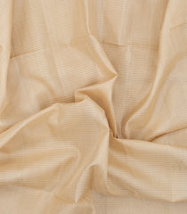 Cream Handloom Soft Tussar Silk Saree With Stripes-TU3852