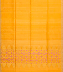 Mango Yellow Handloom Soft Tussar Silk Saree With Buttas-TU3853