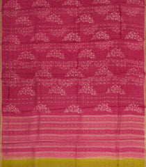 Magenta Printed Organza Silk Saree With Embroidery Stripes-KS1179