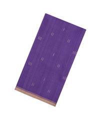 Purple Handloom Soft Tussar Silk Saree With Geometric Buttas-TU3854