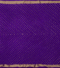 Purple Woven Mysore Crepe Silk Saree With Stripes & Bandhani Pallu-MS3886