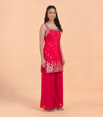 Crimson Red Sharara Set-RC5677