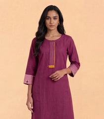 Deep magenta Casual Kurta-KR0889